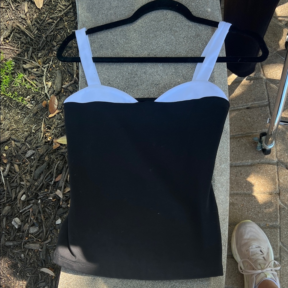 Express Black & White Sweetheart Camisole